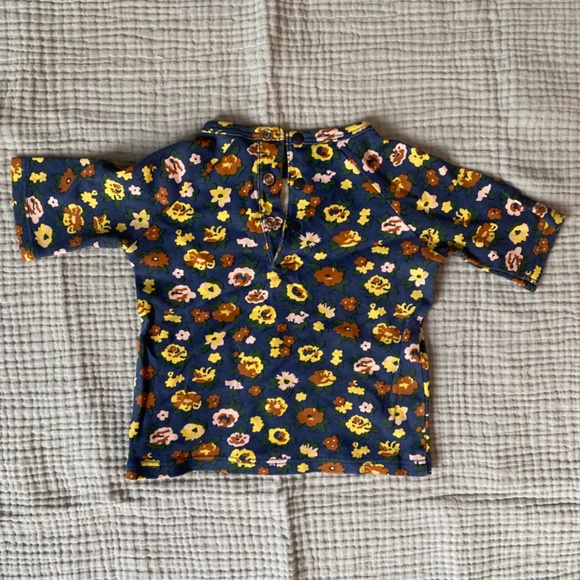 Misha and Puff blue and yellow floral t-shirt (Kids 12-18 months) - Picture 3 of 4